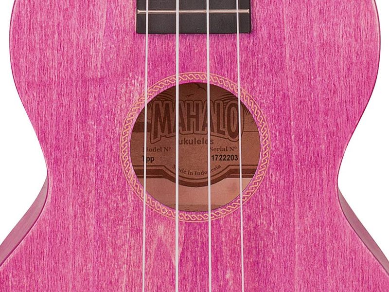 Mahalo Island Series, concert ukulele, berry crush, with bag