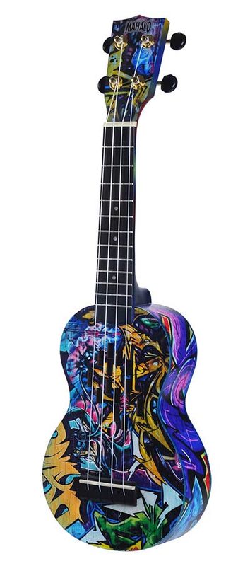 Mahalo Art Series, soprano ukulele GRAFITI, with bag