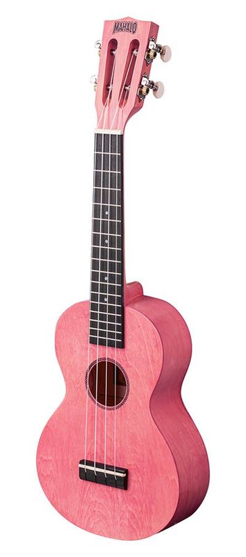Mahalo Island Series, concert ukulele, coral pink, with bag