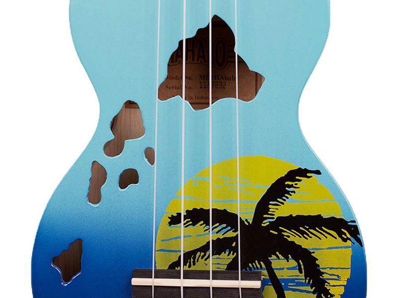 Mahalo Designer Series, soprano ukulele HAWAII, blue burst, with bag