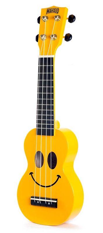 Mahalo Smiley Series, soprano ukulele 47cm scale, yellow, with bag