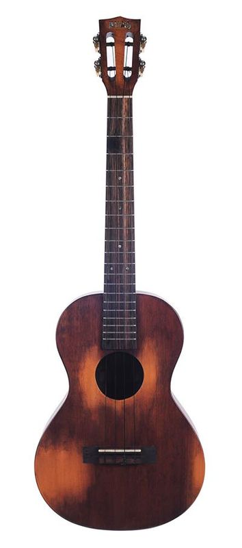 Mahalo Historic Series, all solid baritone ukulele, historic brown, with heavy duty bag