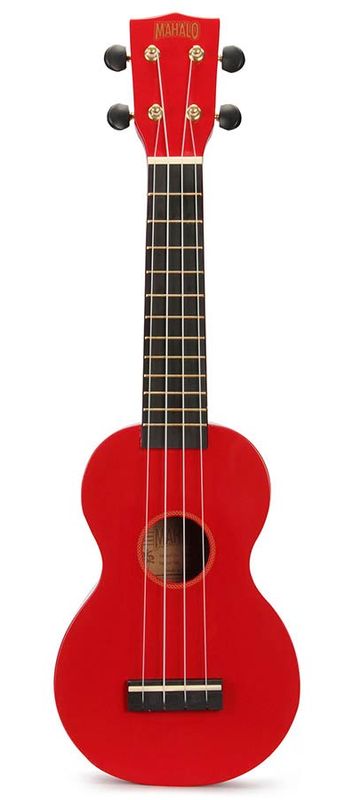 Mahalo Rainbow Series, soprano ukulele pack, red, with essentials accessory pack