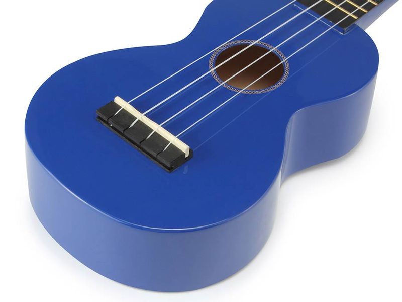 Mahalo Rainbow Series, soprano ukulele, blue, with bag