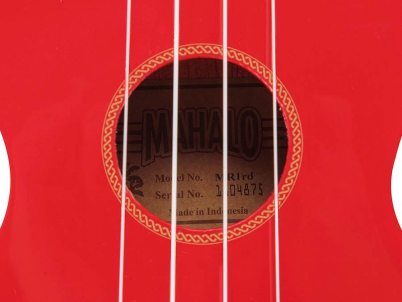 Mahalo Rainbow Series, soprano ukulele, red, with bag