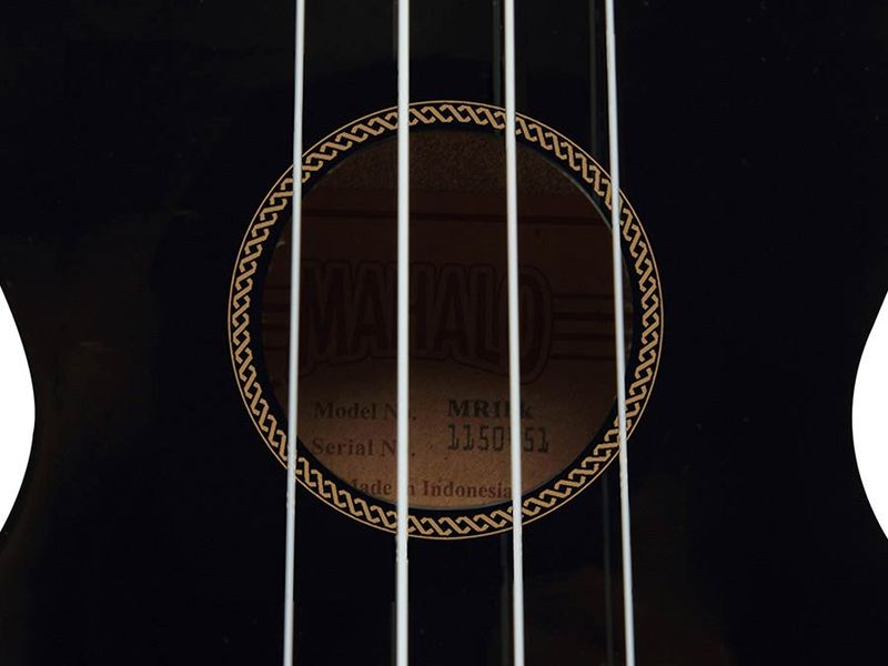 Mahalo Rainbow Series, soprano ukulele, black, with bag