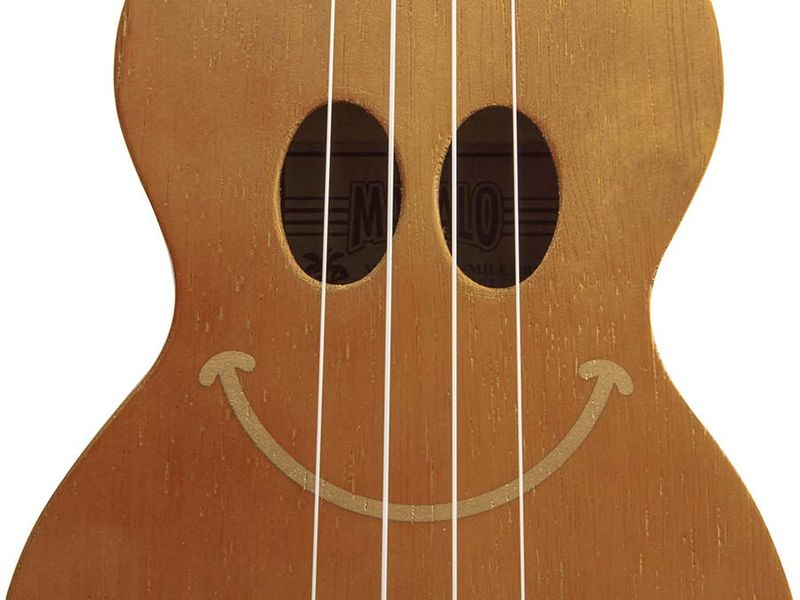 Mahalo Smiley Series, soprano ukulele, transparent brown, with bag