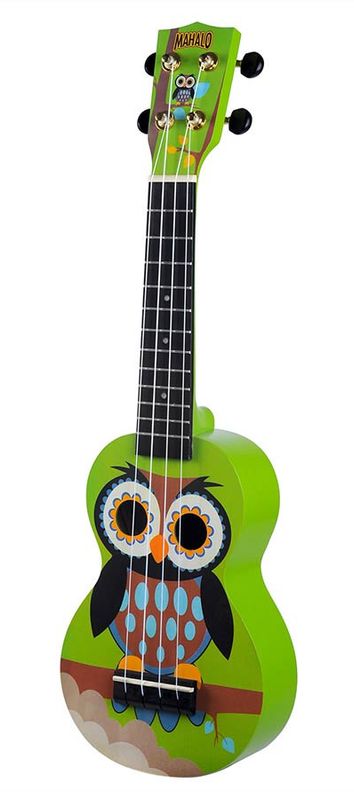 Mahalo Art Series, soprano ukulele OWL, with bag