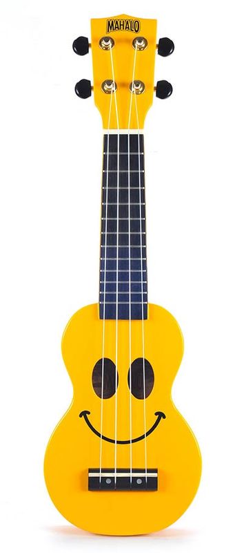 Mahalo Smiley Series, soprano ukulele 47cm scale, yellow, with bag