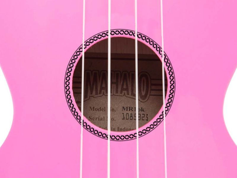 Mahalo Rainbow Series, soprano ukulele, pink, with bag