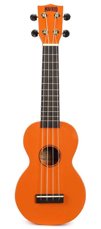 Mahalo Rainbow Series, soprano ukulele, orange, with bag