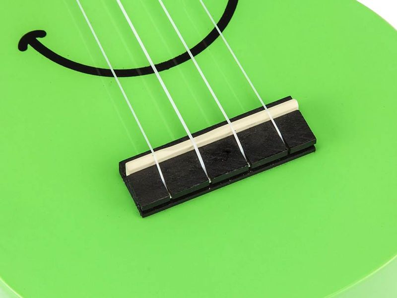 Mahalo Smiley Series, soprano ukulele, green, with bag