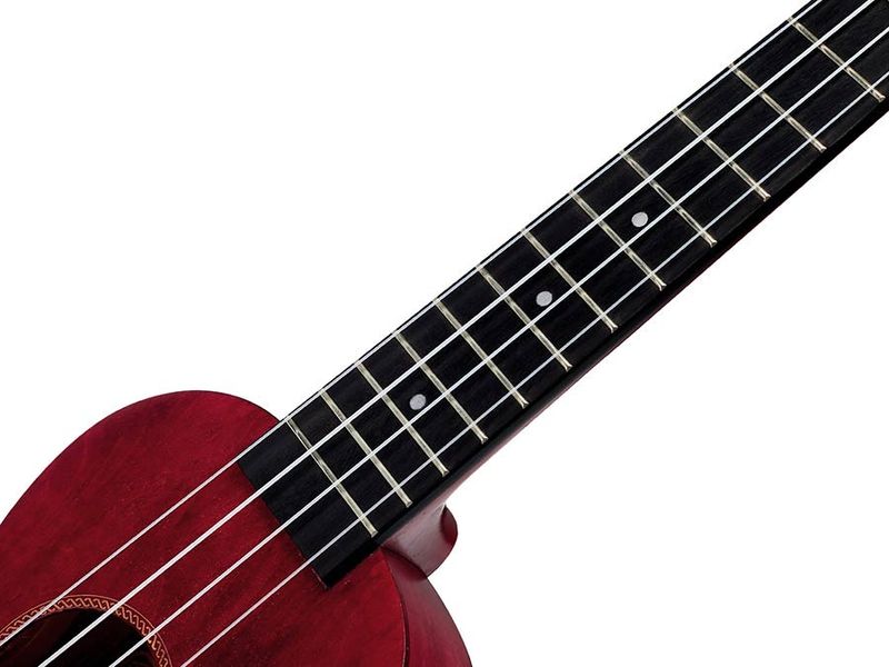 Mahalo Slimline Series, soprano ukulele, transparent red, with bag