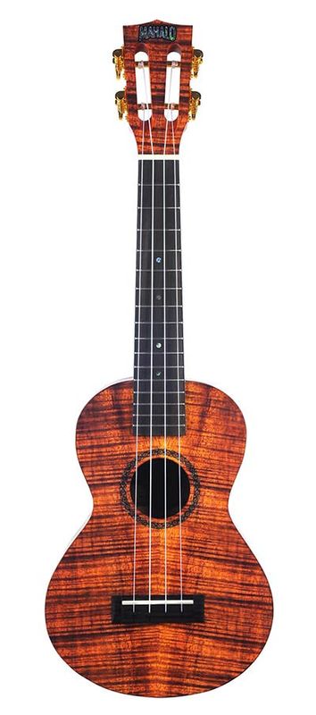 Mahalo Artist Elite Series, concert ukulele PHOTO FLAME KOA, with bag