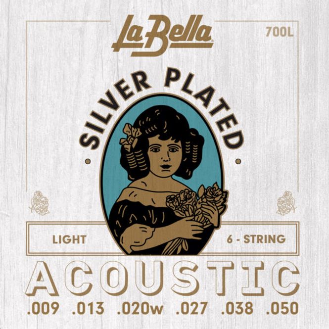 Hovedbilde La Bella 700L Silver-Plated Acoustic Guitar - ...