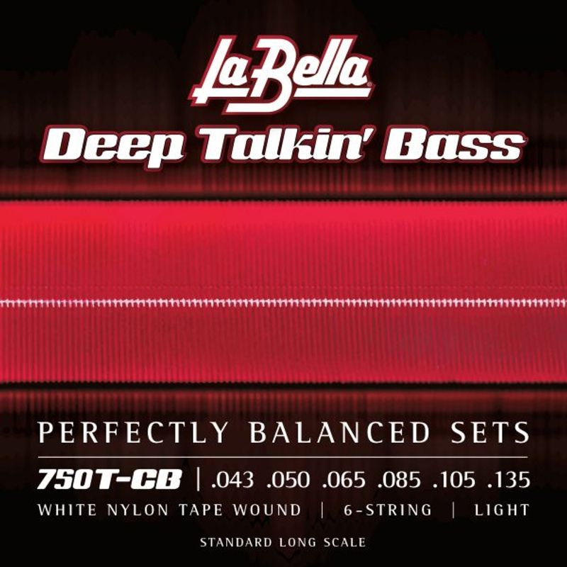 La Bella 750T-CB White Nylon Tape, 6-String - Light 43-135