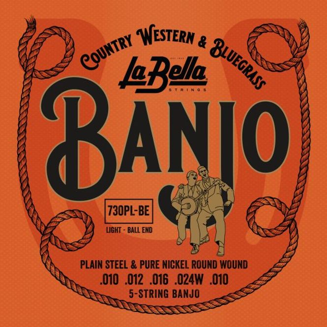 Hovedbilde La Bella 730PL-BE 5-String Banjo, Pure Nickel, ...
