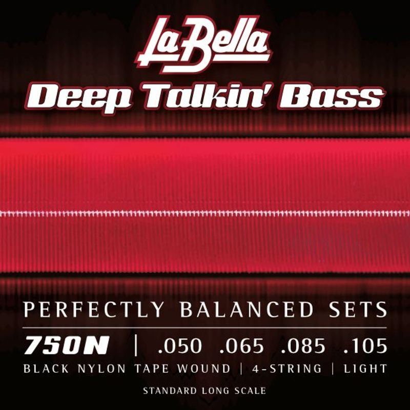 La Bella 750N Black Nylon Tape Wound - Light 50-105