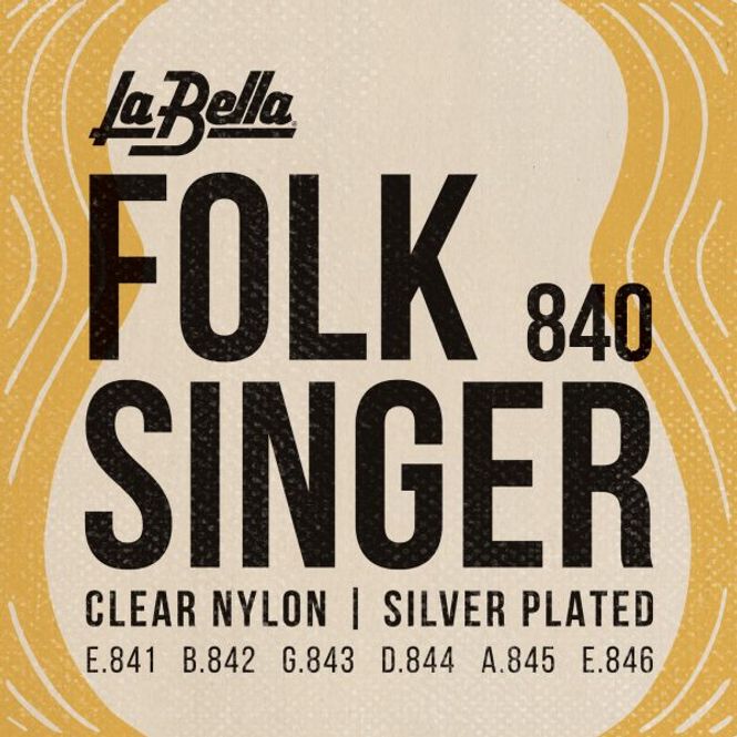 Hovedbilde La Bella 840 Folksinger - Ball-Ends, Clear Nylon, ...