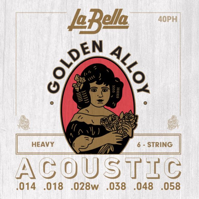 Hovedbilde La Bella 40PH Golden Alloy Acoustic Guitar - ...