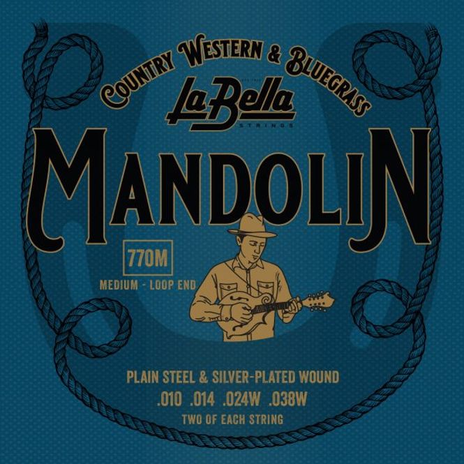 Hovedbilde La Bella 770M Mandolin, Silver Plated - Medium