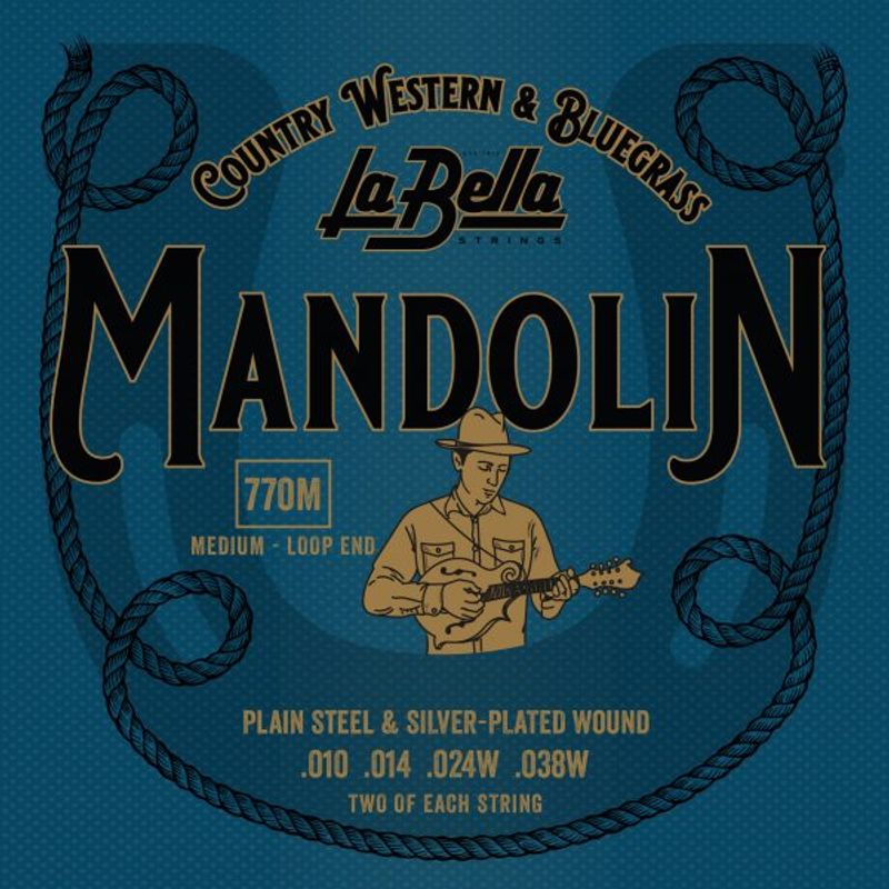 La Bella 770M Mandolin, Silver Plated - Medium