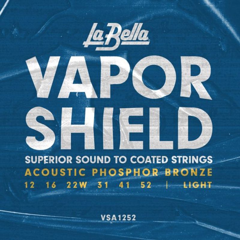 La Bella VSA1256 Vapor Shield Acoustic Guitar Strings - Light 12-52