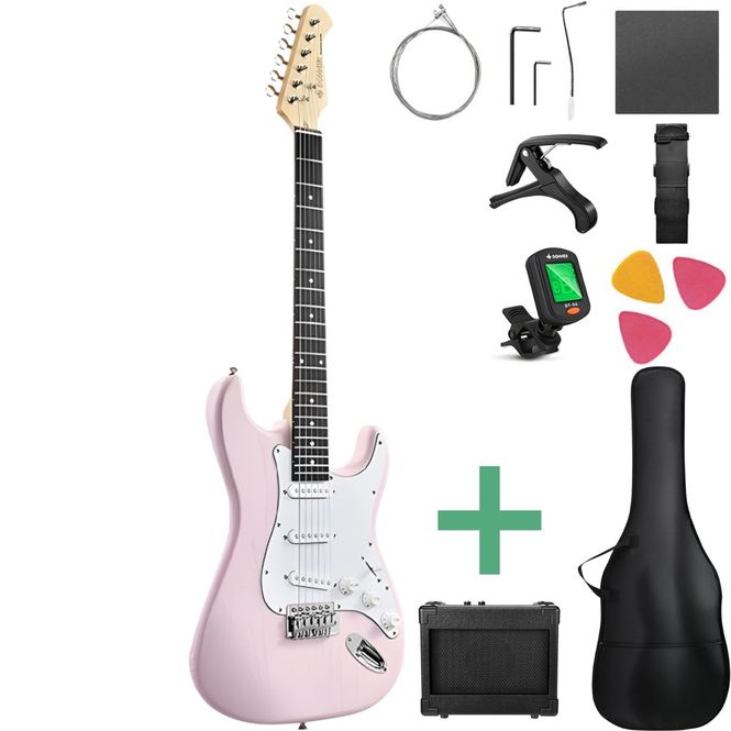 Hovedbilde Donner DST-80 el-gitar pakke shell pink