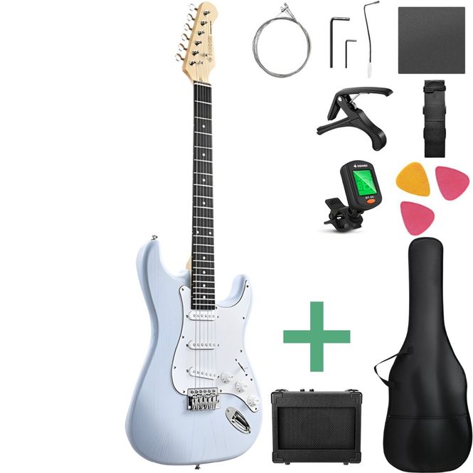 Hovedbilde Donner DST-80 el-gitar pakke sonic blue