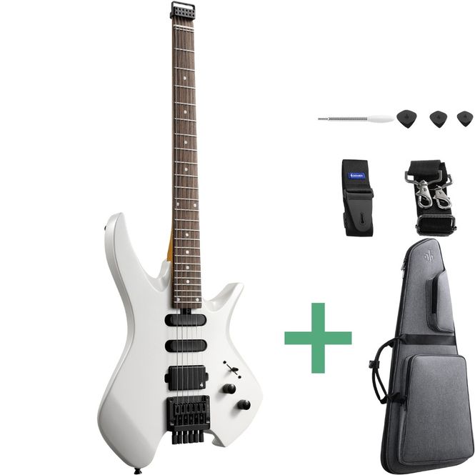 Hovedbilde Donner NHL-500 Headless el-gitar white