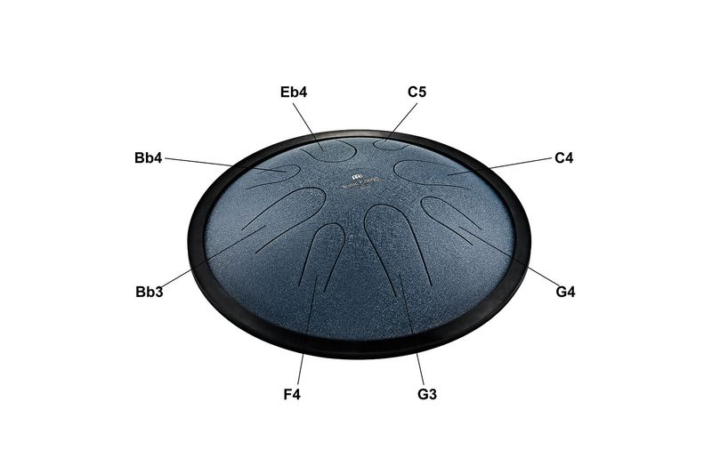 Meinl CSTD2NB Compact Steel Tongue Drum, C Minor, Navy Blue