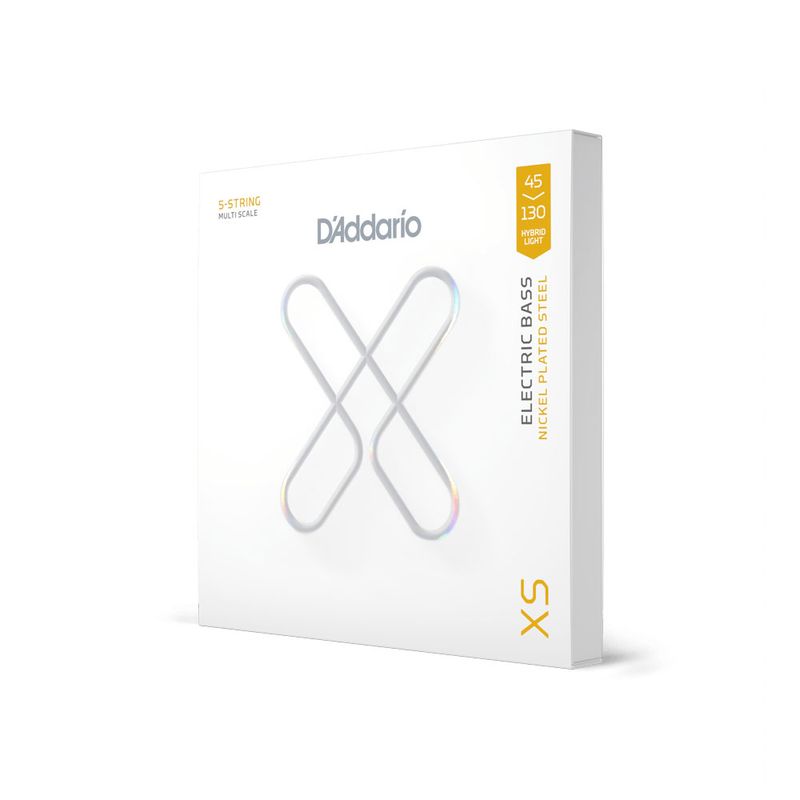 D'Addario XSB45130MS Strängset Elbass XSB Coated Nickel Steel 45-130, 5-str, Multiscale