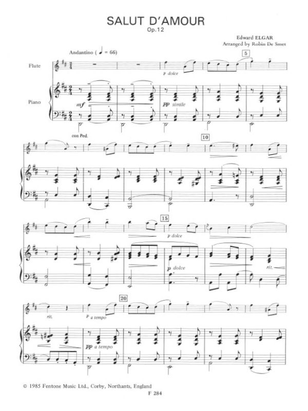 Salut D'Amour - Flute And Piano