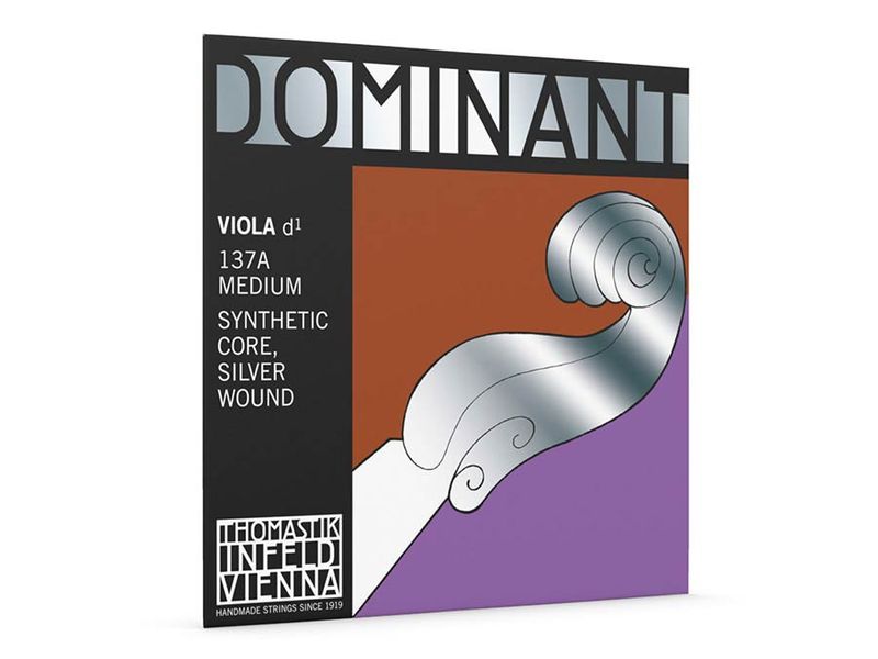 Thomastik TH-137A Dominant viola string D-2 4/4 (string length 37cm) medium, synthetic core, silver wound