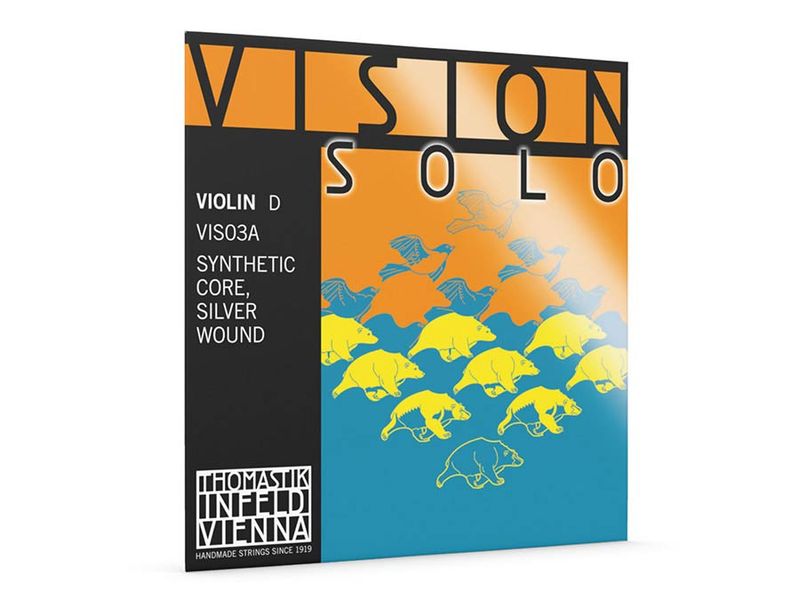 Thomastik VIS-3A Vision Solo violin string D-3 4/4, synthetic core, silver wound