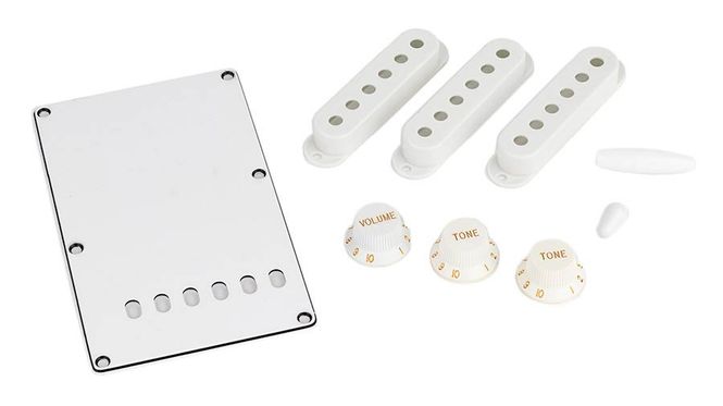 Hovedbilde Allparts accessory kit for Strat, white, 3-ply ...