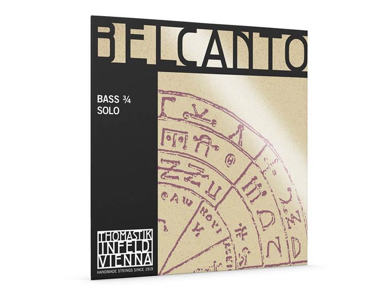 Thomastik THBC-62S Belcanto double bass string E-2 solo 3/4 (string length 104cm), rope core, chrome wound