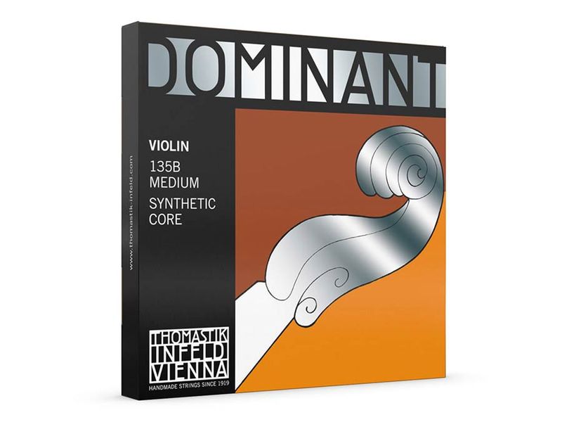 Thomastik TH-135B Dominant violin string set 4/4 medium, includes TH-129