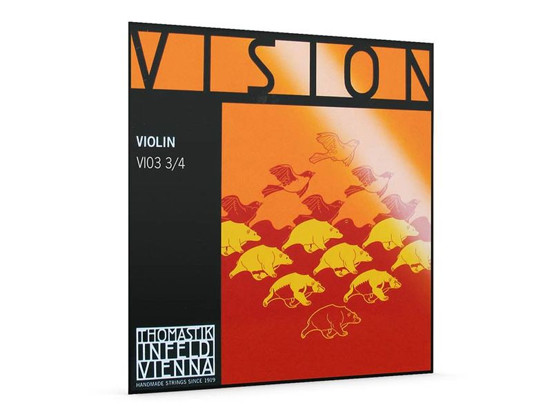 Thomastik VI-03-34 Vision violin string D-3 3/4, synthetic core, silver wound