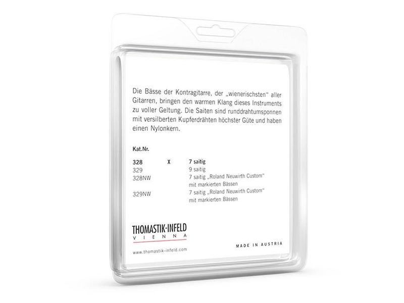 Thomastik TH-328 Vienna Sound string set for schrammel guitar, 7 strings, roundwound