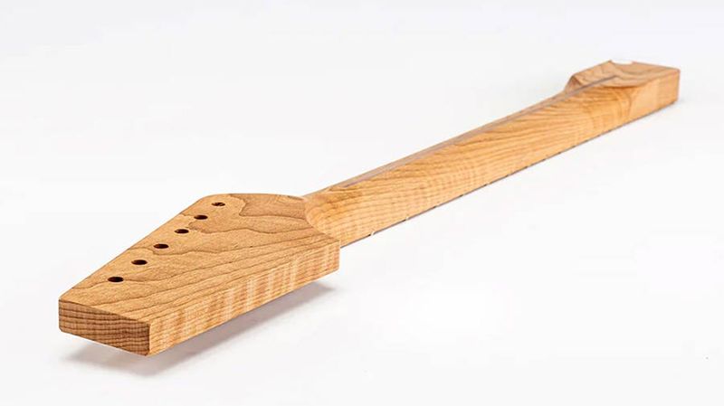 Allparts Select ltd VIN-MOD neck, AAA+ roasted flamed maple, half paddle headstock, unfinished