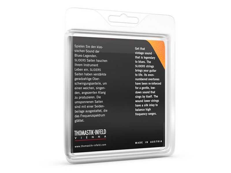 Thomastik THSL-109 Blues Sliders string set, round wound, silk inlay, 009-012-015-025-033-043