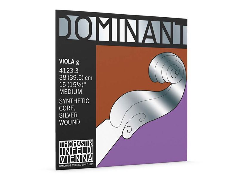 Thomastik TH-4123-3 Dominant viola string G-3 (string length 38-39,5cm), synthetic core, silver wound