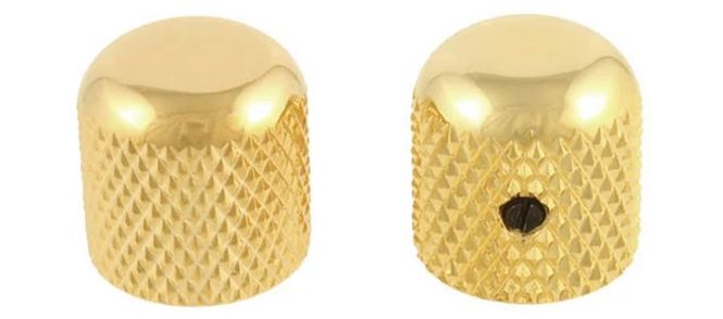 Hovedbilde Allparts Dome Knobs Gold 2-p
