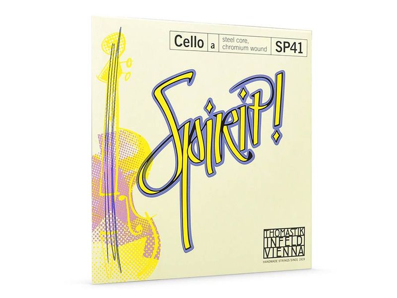 Thomastik THSP-41 Spirit! cello string A-1 4/4 medium, carbon steel core, chrome