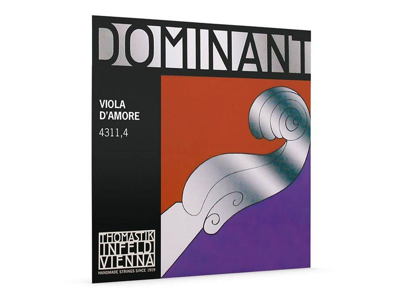 Thomastik TH-4311-4 Dominant viola d'amore string D-4, aluminum flat wound, synthetic core core