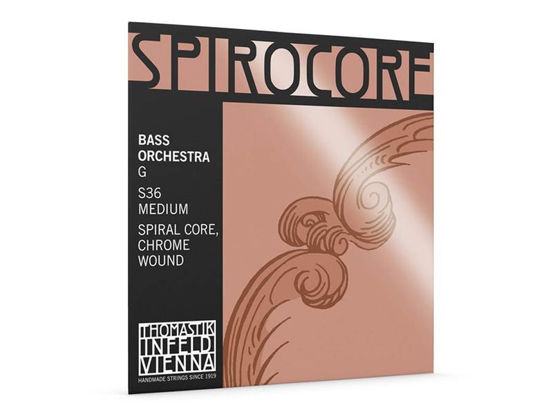 Thomastik THS-36 Spirocore double bass string G-1 4/4 (string length 110cm) medium, spiral core, chrome