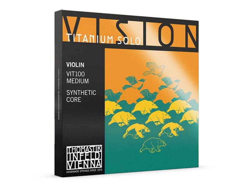 Thomastik VIT-100 Vision Titanium Solo violin string set 4/4, synthetic core