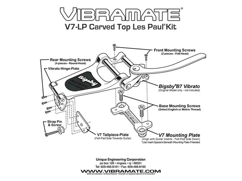 Allparts Vibramate® Bigsby® V7 for Gibson® Les Paul® Gold