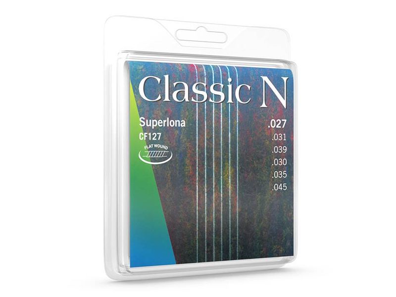 Thomastik THCF-127 Classic N string set classic, susynthetic corea flatwound, 027-031-039-030-035-045